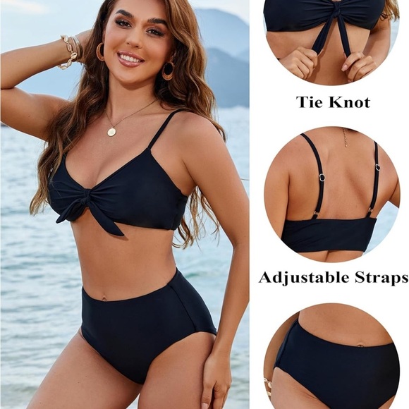 Timeless Black Bikini with Tie Details - Picture 4 of 7